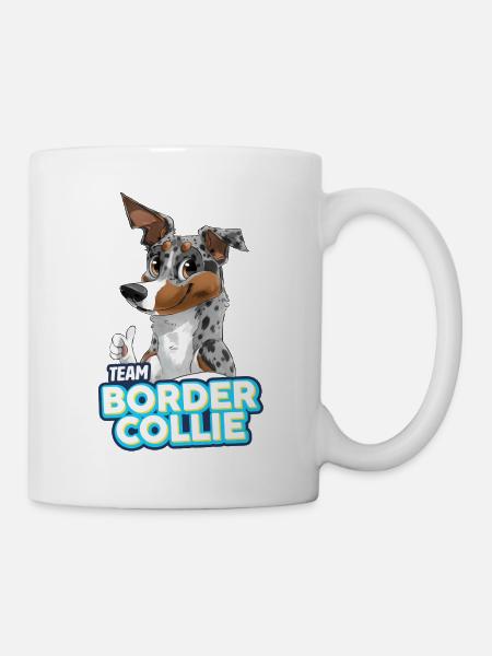 TEAM Border Collie Shorthair - Blue Merle Tri - Mug - white