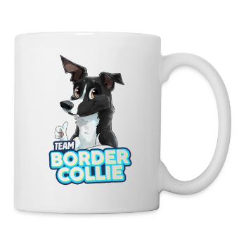 TEAM Border Collie Poil Court - Noir Bicolore - Mug blanc - blanc - Droite