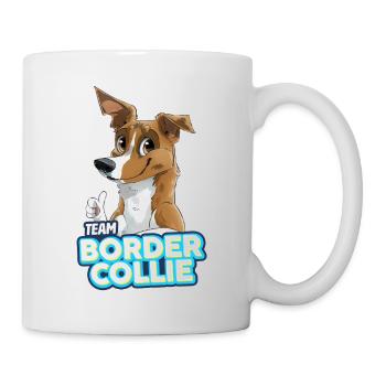 TEAM Border Collie Kurzflor - Sand - Tasse - Weiß - Rechts