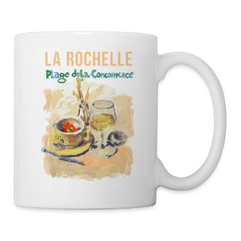 La Rochelle, café au lait, wine glass - Mug - white - Right