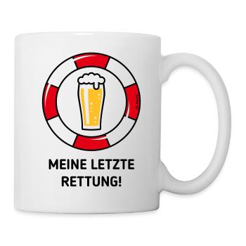 Meine Letzte Rettung! (Bier / Willibecher / POS) - Tasse - Weiß - Rechts