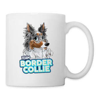 TEAM Border Collie Langhaar - Blau Merle Tri - Tasse - Weiß - Rechts