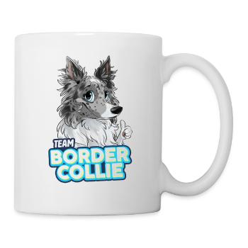 TEAM Border Collie Langhaar - Blau Merle - Tasse - Weiß - Rechts