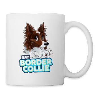TEAM Border Collie Langhaar - Rot - Tasse - Weiß - Rechts