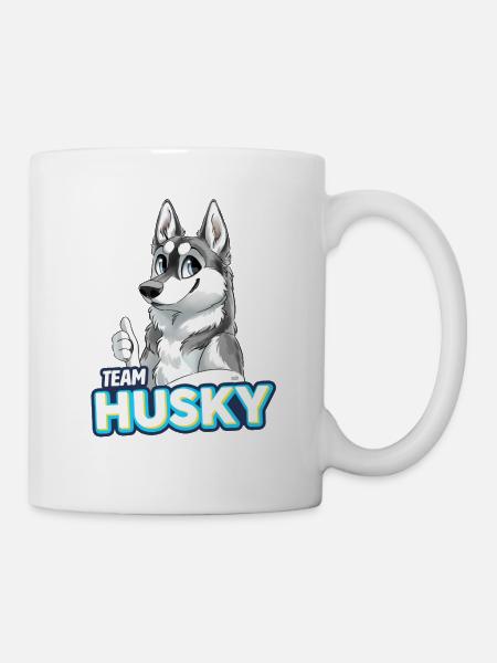 TEAM Husky - Grau - Tasse - Weiß