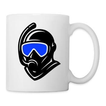 Taucher Schnorchel Tauchen - Tasse - Weiß - Rechts