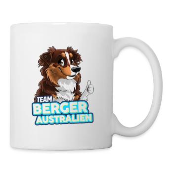 TEAM Australian Shepherd - Rot Trikolore - Tasse - Weiß - Rechts