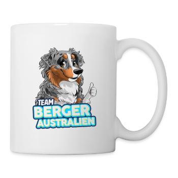 TEAM Australian Shepherd - Blue Merle Tricolor - Mug - white - Right