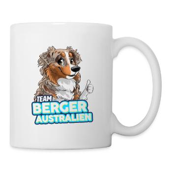 TEAM Australian Shepherd - Red Merle Tricolor - Mug - white - Right