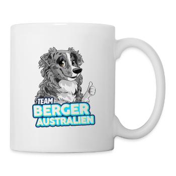 TEAM Australian Shepherd Dog - Blue Merle - Mug - white - Right