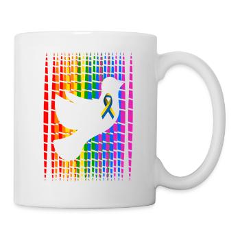 Pride Fiedenstaube Ukraine - Tasse - Weiß - Rechts