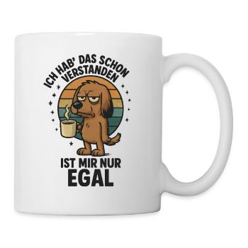 Je comprends déjà ça, je m’en fiche - Mug blanc - blanc - Droite