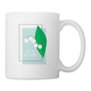 Maiglöckchen Abstrakte Blumenkunst - Tasse - Weiß - Rechts