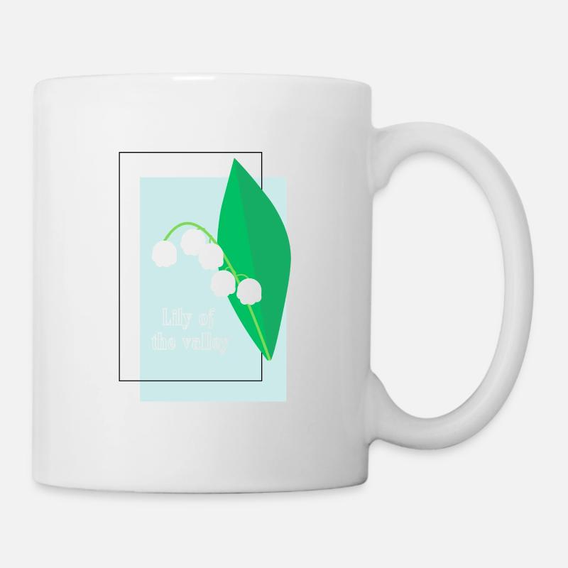 Maiglöckchen Abstrakte Blumenkunst - Tasse - Weiß