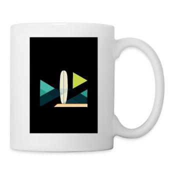 Abstract Surf and Wave Art - Mug - white - Right