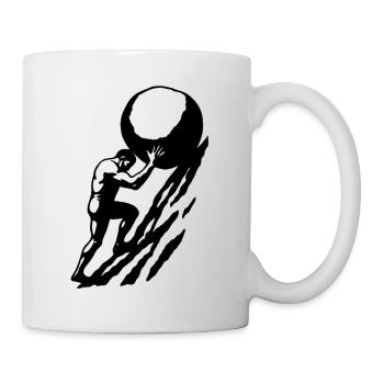 Sisiphe Noir - Mug blanc - blanc - Droite