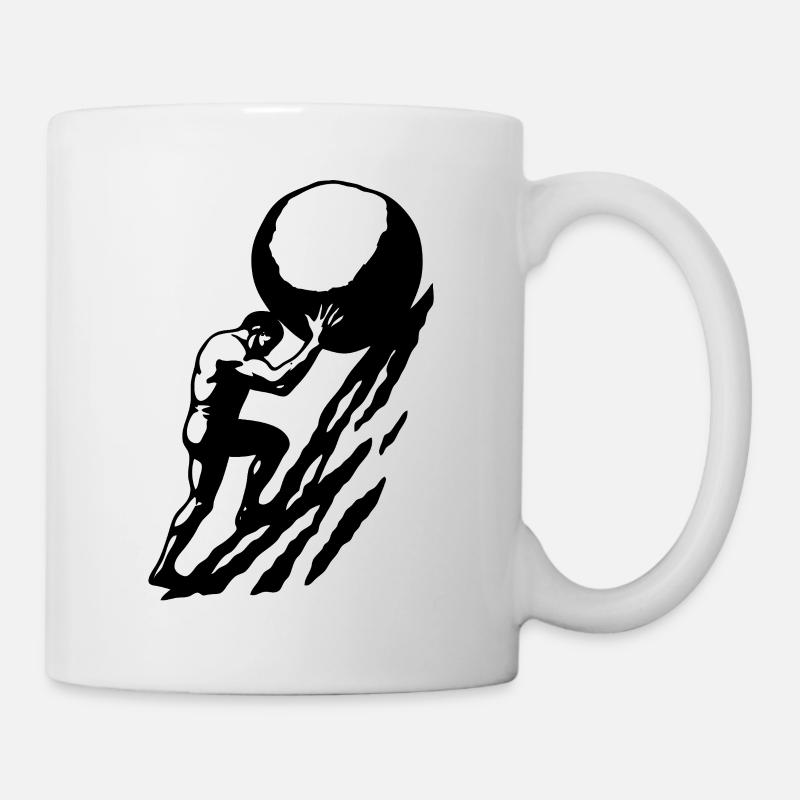 Sisiphus Black - Tasse - Weiß