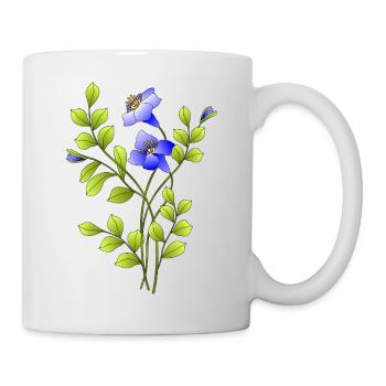 Blumen - Tasse - Weiß - Rechts