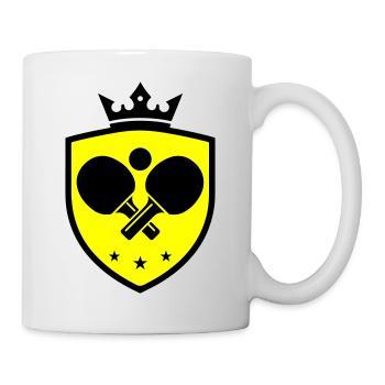 Tischtennis Wappen - Tasse - Weiß - Rechts