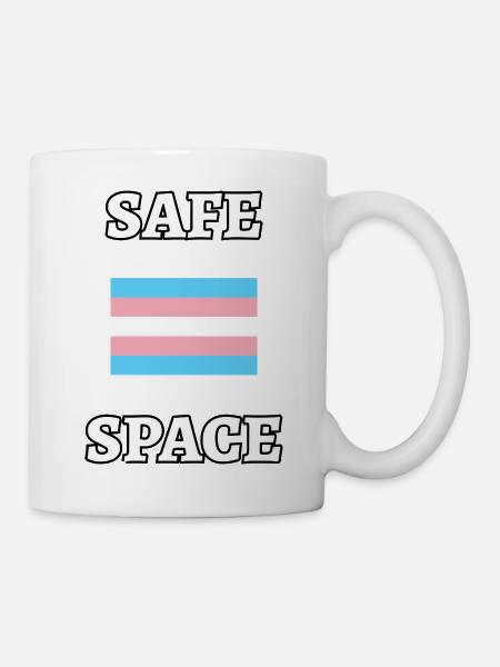 SAFE SPACE TRANS FLAGGE - Tasse - Weiß