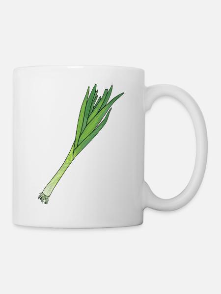 Lauch - Tasse - Weiß