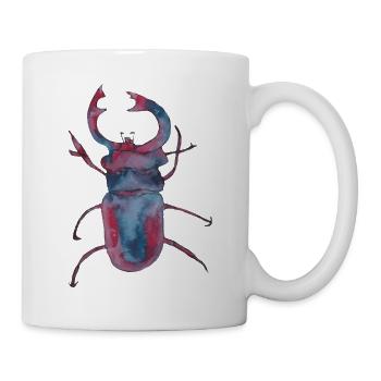 Spirit Animal de la semaine : Scarabée cerf-volant - Mug blanc - blanc - Droite