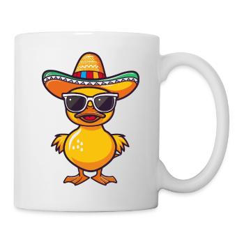 Duck Funny Sombrero - Mug - white - Right