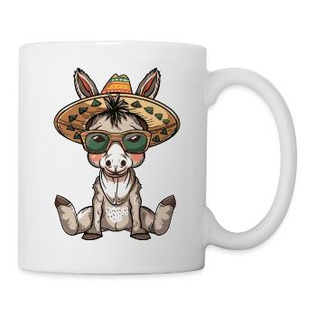 Esel Lustig Sombrero - Tasse - Weiß - Rechts