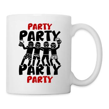L’équipe du parti célèbre les vacances - Mug blanc - blanc - Droite