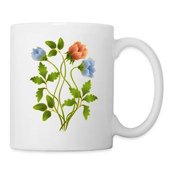 Fleur - Mug blanc - blanc - Droite
