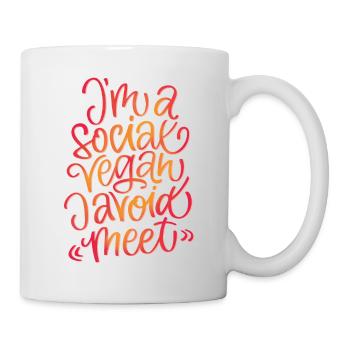 Social Vegan - Tasse - Weiß - Rechts