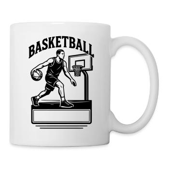 Basketballspieler - Name, Vorname - Tasse - Weiß - Rechts