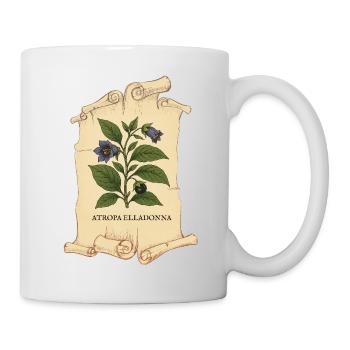 Atropa belladonna – Belle et mortelle - Mug blanc - blanc - Droite
