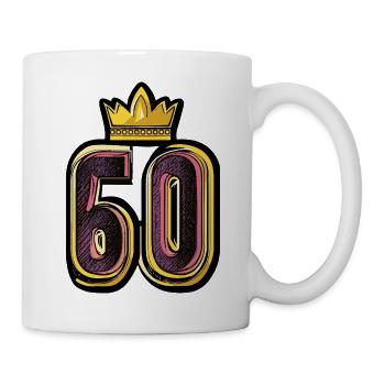 60 Number Crown - Mug - white - Right