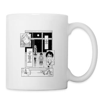 Contemplative scene with friends at night - Mug - white - Right