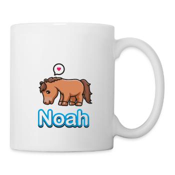 Falkenhof Noah Comic Pferd - Tasse - Weiß - Rechts