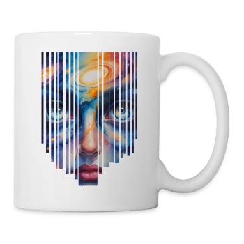 Cosmic portrait in vibrant colors - Mug - white - Right