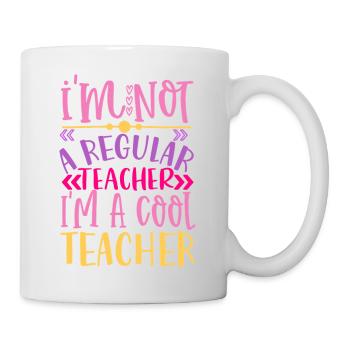 Cooler Lehrer – Lustiges Geschenk für Lehrer - Tasse - Weiß - Rechts