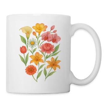 Elegant pastel floral arrangement - Mug - white - Right