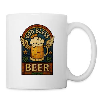 Gott segne Bier - Tasse - Weiß - Rechts