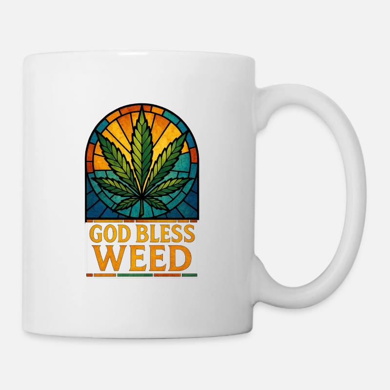 God Bless Weed - Mug blanc - blanc