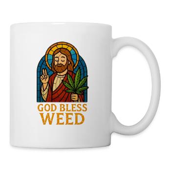Gott segne Gras - Tasse - Weiß - Rechts