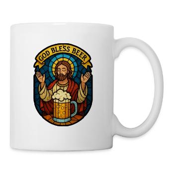 Gott segne Bier - Tasse - Weiß - Rechts