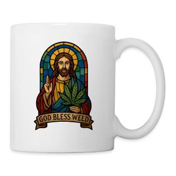 Gott segne Gras - Tasse - Weiß - Rechts