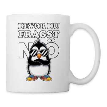 Avant que vous ne demandiez – Non ! Pingouin avec de l’attitude - Mug blanc - blanc - Droite