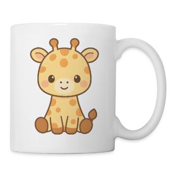 Charming giraffe design for children's clothing - Mug - white - Right