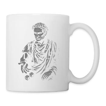 Citation de César romain au design ludique - Mug blanc - blanc - Droite
