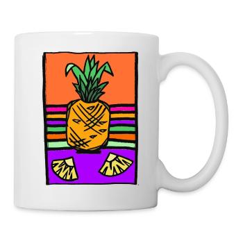 Pineapple Neon Illustration - Mug - white - Right