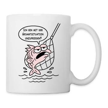 Mit der Gesamtsituation unzufrieden! WUNSCHFARBEN! - Tasse - Weiß - Rechts