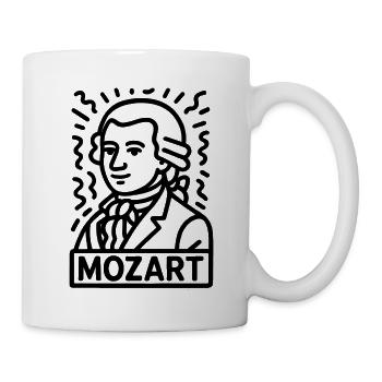 Wolfgang Amadeus Mozart - Tasse - Weiß - Rechts